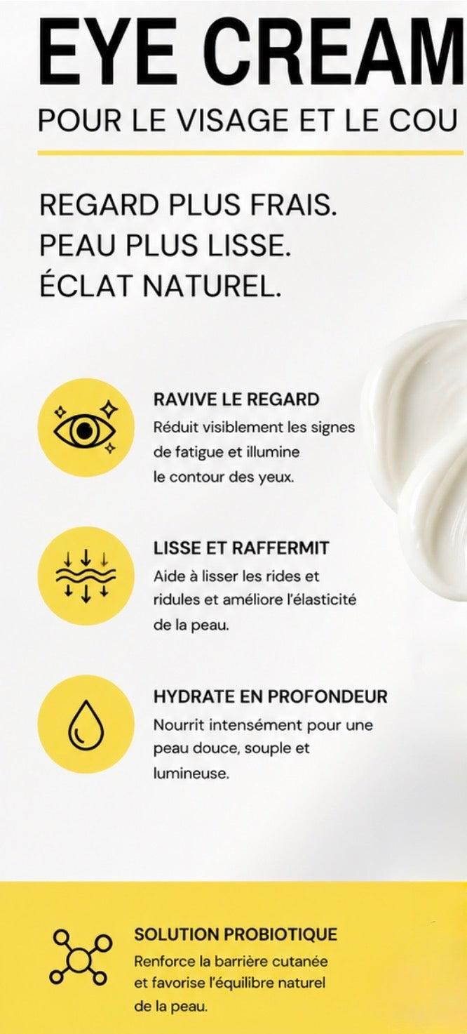 NIDA – Crème Contour des Yeux, Visage & Cou au Rétinal & Peptides