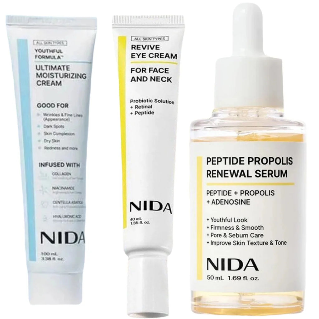Pack Trio NIDA – Routine Anti-Âge Globale, Éclat & Régénération Cellulaire