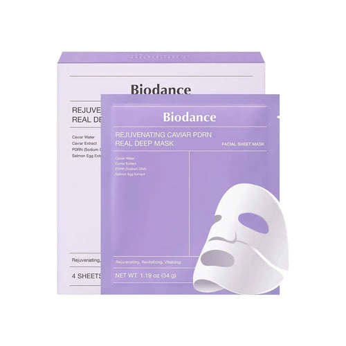 Biodance Real Deep Mask – Masques Visage Hydrogel Révolutionnaires (Boîte de 4)