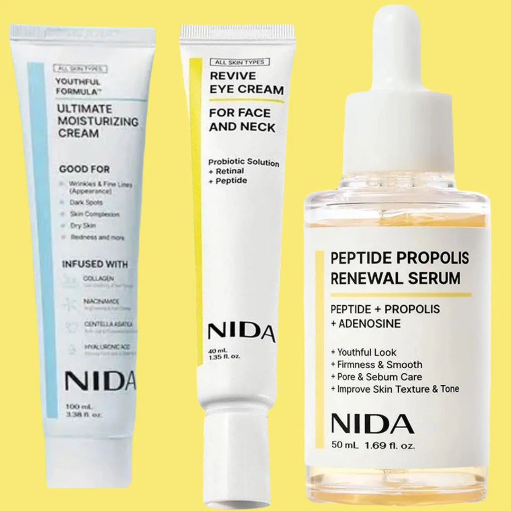 Pack Trio NIDA – Routine Anti-Âge Globale, Éclat & Régénération Cellulaire
